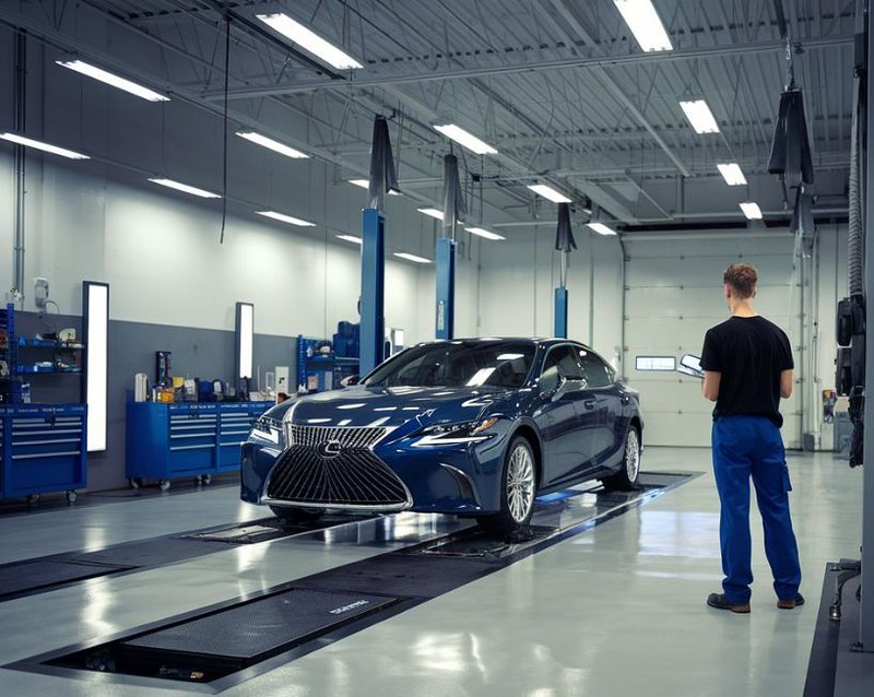 Blue Lexus Sedan-Auto Body Repair at Marina Auto Body