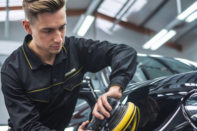 Certified-Auto-Body-Technician-Working-on-a-Scion-at-Marina-Auto-Body