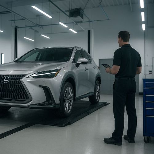 auto body technician looking at minor collision repair marina auto body Collision Repair Services Los Angeles